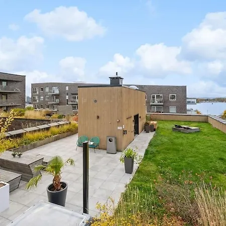 公寓 Waterfront Fjord View, Office, 2 Bedroom Lux 奥斯陆