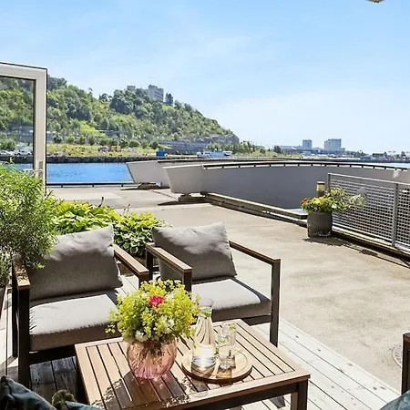 Waterfront Fjord View, Office, 2 Bedroom Lux Lägenhet Oslo