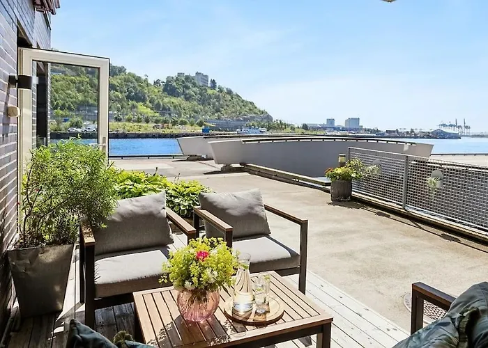 Waterfront Fjord View, Office, 2 Bedroom Lux Lägenhet Oslo